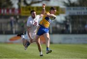 26 March 2017; Eóin Cleary of Clare in action against Fergal Conway of Kildare during the Allianz Football League Division 2 Round 6 match between Kildare and Clare at St Conleth's Park in Newbridge. Photo by Daire Brennan/Sportsfile