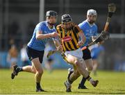 26 March 2017; Conor Fogarty of Kilkenny in action against Donal Burke, left, and Fiontán McGibb of Dublin during the Allianz Hurling League Division 1A Round 5 match between Dublin and Kilkenny at Parnell Park in Dublin. Photo by Brendan Moran/Sportsfile