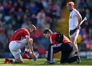 26 March 2017; Stephen McDonnell of Cork changing his boots during the Allianz Hurling League Division 1A Round 5 match between Cork and Tipperary at Páirc Uí Rinn in Cork. Photo by Eóin Noonan/Sportsfile