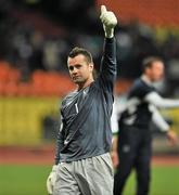 6 September 2011; Shay Given, Republic of Ireland, celebrates at the end of the game. EURO 2012 Championship Qualifier, Russia v Republic of Ireland, Luzhniki Stadium, Moscow, Russia. Picture credit: David Maher / SPORTSFILE