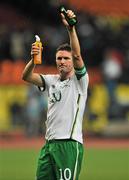 6 September 2011; Republic of Ireland captain Robbie Keane celebrates at the end of the game. EURO 2012 Championship Qualifier, Russia v Republic of Ireland, Luzhniki Stadium, Moscow, Russia. Picture credit: David Maher / SPORTSFILE