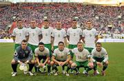 6 September 2011; The Republic of Ireland team, back row, from left to right, Stephen Ward, Richard Dunne, Darren O'Dea, Glenn Whelan, Stephen Kelly, and Kevin Doyle, front row, left to right, Shay Given, Robbie Keane, Keith Andrews, Damien Duff and Aiden McGeady. EURO 2012 Championship Qualifier, Russia v Republic of Ireland, Luzhniki Stadium, Moscow, Russia. Picture credit: David Maher / SPORTSFILE
