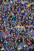 4 September 2011; Tipperary and Kilkenny supporters stand for the National Anthem on Hill 16. Supporters at the GAA Hurling All-Ireland Championship Finals, Croke Park, Dublin. Picture credit: Brian Lawless / SPORTSFILE