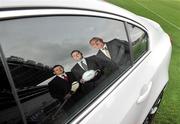 7 September 2011; At the launch of the GAA, GPA All-Stars 2011, sponsored by Opel are, from left, Dessie Farrell, Chief Executive of the GPA, Dave Sheeran, Managing Director of Opel Ireland, and Uachtarán Chumann Lúthchleas Gael Criostóir Ó Cuana. The GAA and GPA announced that their respective annual player awards schemes are to merge under the sponsorship of Opel which will see the achievements of the outstanding players recognised jointly for the first time. Official Media Launch of the GAA, GPA All-Stars 2011, sponsored by Opel, Croke Park, Dublin. Picture credit: Brian Lawless / SPORTSFILE