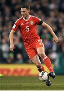 24 March 2017; James Chester of Wales during the FIFA World Cup Qualifier Group D match between Republic of Ireland and Wales at the Aviva Stadium in Dublin. Photo by Brendan Moran/Sportsfile