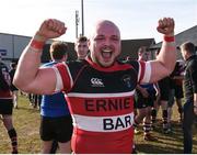 26 March 2017; Timmy Donavan of Wicklow celebrates after the Leinster Provincial Towns Cup Quarter-Final match between Enniscorthy and Wicklow at Enniscorthy RFC in Co. Wexford. Photo by Matt Browne/Sportsfile