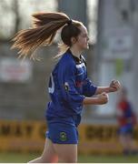 26 March 2017; Carla McManus of Peamount United FC celebrates after scoring her side's fourth goal during the FAI Women's U18 Cup Final match between Cregmore Claregalway and Peamount United FC at Eamon Deacy Park in Galway. Photo by David Maher/Sportsfile
