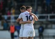 26 March 2017; Fergal Conway, right, and Eóin Doyle of Kildare celebrate at the final whistle of the Allianz Football League Division 2 Round 6 match between Kildare and Clare at St Conleth's Park in Newbridge. Photo by Daire Brennan/Sportsfile