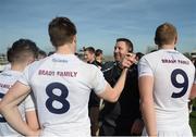 26 March 2017; Kildare manager Cian O'Neill celebrates with Kevin Foley after the Allianz Football League Division 2 Round 6 match between Kildare and Clare at St Conleth's Park in Newbridge. Photo by Daire Brennan/Sportsfile