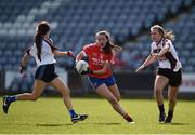 26 March 2017; Sinéad Quigley of Holy Faith, Clontarf in action against Muireann O’Connell, left, and Maire Creedon of Presentation, Thurles during the Lidl All Ireland PPS Senior C Championship Final match between Presentation S.S and Holy Faith S.S at O'Moore Park in Portlaoise. Photo by Seb Daly/Sportsfile