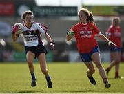 26 March 2017; Muireann O’Connell of Presentation, Thurles in action against Heather Bolger of Holy Faith, Clontarf during the Lidl All Ireland PPS Senior C Championship Final match between Presentation S.S and Holy Faith S.S at O'Moore Park in Portlaoise. Photo by Seb Daly/Sportsfile