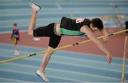 26 March 2017; Shane Martin of Ballymena and Antrim AC, Co Antrim, on his way to winning the U19 Men's Pole Vault event during the Irish Life Health Juvenile Indoor Championships 2017 day 2 at the AIT International Arena in Athlone, Co. Westmeath. Photo by Sam Barnes/Sportsfile