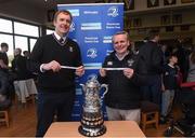 26 March 2017; Andrew Owen, Bank of Ireland and Chairman of Enniscorthy RFC, with Colin Kingston, Bank of Ireland and past president of Wicklow RFC, at the Leinster Provincial Towns Cup semi-finals draw at Enniscorthy RFC in Co. Wexford Photo by Matt Browne/Sportsfile