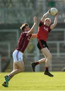 26 March 2017; Shay Millar of Down in action against Paul Conroy of Galway during the Allianz Football League Division 2 Round 6 match between Down and Galway at Páirc Esler in Newry. Photo by David Fitzgerald/Sportsfile