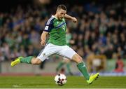26 March 2017; Conor Washington of Northern Ireland scores his side's second goal during the FIFA World Cup Qualifer Group C match between Northern Ireland and Norway at Windsor Park in Belfast. Photo by Oliver McVeigh/Sportsfile