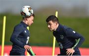 27 March 2017; John Egan of the Republic of Ireland during squad training at FAI National Training Centre, in Abbotstown, Co. Dublin. Photo by David Maher/Sportsfile