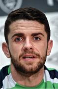 27 March 2017; Robbie Brady of Republic of Ireland during a press conference at FAI National Training Centre, in Abbotstown, Co. Dublin. Photo by David Maher/Sportsfile