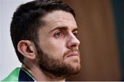 27 March 2017; Robbie Brady of Republic of Ireland during a press conference at FAI National Training Centre in Abbotstown, Co. Dublin. Photo by David Maher/Sportsfile