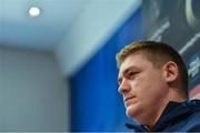 27 March 2017; Tadhg Furlong of Leinster during a Press Conference in Leinster Rugby HQ, UCD in Dublin. Photo by Brendan Moran/Sportsfile