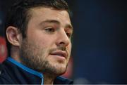 27 March 2017; Robbie Henshaw of Leinster during a Press Conference in Leinster Rugby HQ, UCD in Dublin. Photo by Brendan Moran/Sportsfile