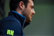 27 March 2017; Robbie Henshaw of Leinster during a Press Conference in Leinster Rugby HQ, UCD in Dublin. Photo by Brendan Moran/Sportsfile