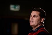 27 March 2017; Munster director of rugby Rassie Erasmus speaking during a press conference at the University of Limerick in Limerick. Photo by Diarmuid Greene/Sportsfile
