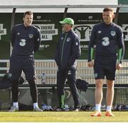 27 March 2017; Colin Doyle, goalkeeper of the Republic of Ireland with assistant manager Roy Keane during Squad Training at FAI National Training Centre, in Abbotstown, Co. Dublin. Photo by David Maher/Sportsfile