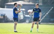 27 March 2017; Leinster centres Robbie Henshaw, left, and Garry Ringrose during a Leinster rugby squad training session at Rosemount, UCD in Dublin. Photo by Brendan Moran/Sportsfile