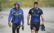 27 March 2017; Isa Nacewa, left, and Sean O'Brien of Leinster arrive for a Leinster rugby squad training session at Rosemount, UCD, in Dublin. Photo by Brendan Moran/Sportsfile