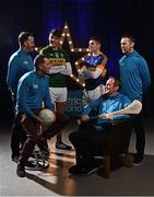 27 March 2017; Electric Ireland, proud sponsor of the GAA Minor Championships, announced the launch of the Electric Ireland GAA Minor Star Awards which aim to recognise the achievements and accolades of Minor GAA players. Launching the awards were Electric Ireland GAA Minor Star Awards selection panel, from left, former Cork hurler Donal Óg Cusack, Meath Senior football manager Andy McEntee, former Armagh footballer Oisín McConville and former Galway hurler and All Ireland Club hurling championship winning manager Mattie Kenny with David Clifford, captain of defending All-Ireland Minor football champions, Kerry, and Paddy Cadell, captain of defending All-Ireland Minor hurling champions, Tipperary. Photo by Stephen McCarthy/Sportsfile