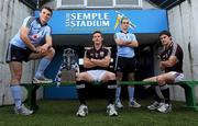 8 September 2011; East versus West: from left, Dublin captain Liam Rushe, Galway captain Barry Daly, Dublin player Daire Plunkett and Galway player David Burke visited Thurles today ahead of the Board Gáis Energy GAA Hurling U-21 All-Ireland Final which will be played under lights at Semple Stadium at 7.00pm on Saturday. It’s the second time in a week the counties will meet in a hurling All-Ireland Final, with Galway having beaten the Dubs earlier this week at minor level. The match will be live on TG4 and full live streaming of the player cam will be available on tg4.tv. See breakingthrough.ie for more details. Semple Stadium, Thurles. Picture credit: Matt Browne / SPORTSFILE