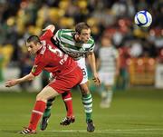 9 September 2011; Danny Ventre, Sligo Rovers, in action against Stephen Rice, Shamrock Rovers. Airtricity League Premier Division, Shamrock Rovers v Sligo Rovers, Tallaght Stadium, Tallaght, Co. Dublin. Picture credit: David Maher / SPORTSFILE