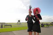 10 September 2011; Sisters Mamie Hayes, left, from Limerick, and Sarah Hayes Kelly, from Ballyneety, Co. Limerick, enjoying the day's racing. The Curragh Racecourse, The Curragh, Co. Kildare. Photo by Sportsfile
