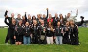 10 September 2011; Old Belvedere RFC celebrate after winning the group 1 trophy during the Leinster Womens Rugby Season Opener Blitz. Leinster Womens Rugby Season Opener Blitz, Ashbourne RFC, Ashbourne, Co. Meath. Picture credit: Barry Cregg / SPORTSFILE