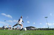 10 September 2011; Kildare GAA star Paul Flood who finished third after a sudden-death shootout. A member of Maynooth GAA Club, Co. Kildare, in action during the Mens MBNA Kick Fada Finals 2011, Bray Emmets GAA Club, Co. Wicklow. Picture credit: Matt Browne / SPORTSFILE
