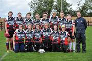 10 September 2011; The Enniscorty RFC team, back row, from left to right, Leah Barbour, Sara Nolan, Anna Nolan, Jessica Kickham, Ethna Walsh, Bríd McGrath, Susan O'Hanlon, Christina White and head coach Dave Ryan. Front row, from left to right, Mags Dumphy, Mary Leach, Mags Farrell, Christina Armstrong, Helen Ring and Claire Buckley. Leinster Womens Rugby Season Opener Blitz, Ashbourne RFC, Ashbourne, Co. Meath. Picture credit: Barry Cregg / SPORTSFILE