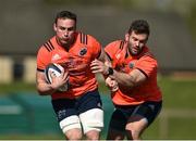 27 March 2017; Tommy O'Donnell, left, and Jaco Taute of Munster during squad training at the University of Limerick in Limerick. Photo by Diarmuid Greene/Sportsfile