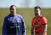 27 March 2017; Conor Murray, right, and Simon Zebo of Munster during squad training at the University of Limerick in Limerick. Photo by Diarmuid Greene/Sportsfile
