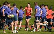 27 March 2017; Munster players, including Conor Murray, warm up during Munster Rugby squad training at the University of Limerick in Limerick. Photo by Diarmuid Greene/Sportsfile