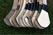 25 March 2017; A detailed view of hurleys at the Masita GAA All Ireland Post Primary Schools Paddy Buggy Cup Final game between John The Baptist Community School and St Mary's CBGS at Semple Stadium in Thurles, Co. Tipperary. Photo by Piaras Ó Mídheach/Sportsfile