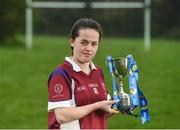 28 March 2017; In attendance at the Lidl Post Primary Schools Junior Finals Media Day is Ciara McCarthy from Coláiste Baile Chláir of Galway at Clonlife College, in Dublin. The Lidl All Ireland Post Primary School’s Finals take place this weekend. The Lidl Junior A Final takes place in Birr on Friday at 1:00pm when John the Baptist from Limerick face Loreto of Cavan. The Lidl Junior B sees St. Angela’s of Waterford meet Mercy Ballymahon of Longford in Clane at 3pm on Sunday and the C Final will take place on Friday when St. Columba’s Glenties of Donegal play Coláiste Baile Chláir of Galway. Photo by Eóin Noonan/Sportsfile