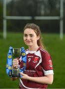 28 March 2017; In attendance at the Lidl Post Primary Schools Junior Finals Media Day is Niamh Gallagher from St. Columba’s of Glenties Donegal at Clonlife College, in Dublin. The Lidl All Ireland Post Primary School’s Finals take place this weekend. The Lidl Junior A Final takes place in Birr on Friday at 1:00pm when John the Baptist from Limerick face Loreto of Cavan. The Lidl Junior B sees St. Angela’s of Waterford meet Mercy Ballymahon of Longford in Clane at 3pm on Sunday and the C Final will take place on Friday when St. Columba’s Glenties of Donegal play Coláiste Baile Chláir of Galway. Photo by Eóin Noonan/Sportsfile