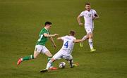 28 March 2017; Callum O'Dowda of Republic of Ireland in action against Holmar Eyjolfsson of Iceland during the International Friendly match between the Republic of Ireland and Iceland at the Aviva Stadium in Dublin. Photo by Ramsey Cardy/Sportsfile