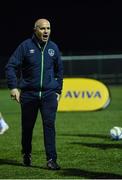 29 March 2017; Aviva’s FAI Junior Cup ambassador, Kevin Kilbane, made a surprise trip with the FAI’s High Performance coaches to FAI Junior Cup side, Wayside Celtic, as part of Aviva’s Put Your Name On It initiative for this season’s competition. Every side who has been involved in this season’s FAI Junior Cup has the opportunity to Put Their Name On It by securing benefits for their clubs from FAI Junior Cup sponsor, Aviva.  For more information log on to www.aviva.ie/faijuniorcup #RoadToAviva. Pictured is Paul Martyn, FAI Coach Education Tutor, during a training session at Wayside Celtic FC, Jackson Park, Kilternan, Co. Dublin.  Photo by Seb Daly/Sportsfile