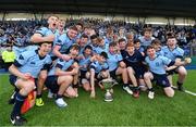 29 March 2017; The St. Michaels College team following their victory in the Bank of Ireland Leinster Schools Junior Cup Final Replay between St. Michaels College and Blackrock College at Donnybrook Stadium in Dublin. Photo by Ramsey Cardy/Sportsfile