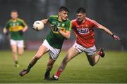 29 March 2017; Sean O’Shea of Kerry in action against Aidan Browne of Cork during the EirGrid Munster GAA Football U21 Championship Final match between Cork and Kerry at Páirc Ui Rinn in Cork. Photo by Stephen McCarthy/Sportsfile