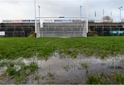 29 March 2017; A general view of the waterlogged pitch which caused the game to be postponed before the EirGrid Ulster GAA Football U21 Championship Semi-Final match between Cavan and Donegal at Brewster Park in Enniskillen, Co. Fermanagh.  Photo by Oliver McVeigh/Sportsfile