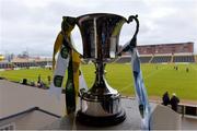 29 March 2017; A general view of the cup before the EirGrid Leinster GAA Football U21 Championship Final match between Dublin and Offaly at O'Moore Park in Portlaoise, Co Laois. Photo by Piaras Ó Mídheach/Sportsfile