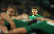 11 September 2011; Ireland out-half Ronan O'Gara watches a maul during the game. 2011 Rugby World Cup, Pool C, Ireland v USA, Stadium Taranaki, New Plymouth, New Zealand. Picture credit: Brendan Moran / SPORTSFILE