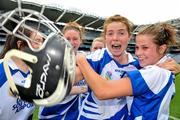 11 September 2011; Waterford's Jennie Simpson celebrates with team-mate Niamh Rockett, right, after the match. All-Ireland Premier Junior Camogie Championship Final in association with RTE Sport, Down v Waterford, Croke Park, Dublin. Picture credit: Brian Lawless / SPORTSFILE